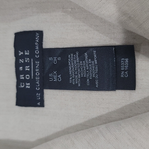 Crazy Horse By Liz Claiborne Linen Blend Button Up Blouse Size S - Picture 8 of 16